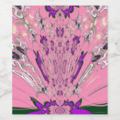 Mooie baby roze paarse schaduwmotief wijn etiket (Enkel label)