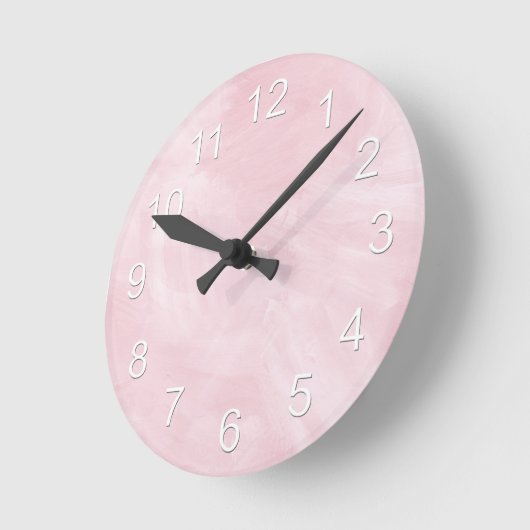 Mooie baby-roze ronde klok (Hoek)