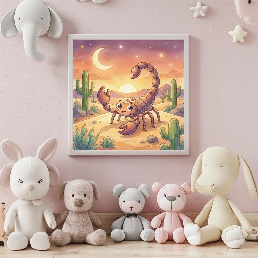 Mooie Baby Schorpioen Zodiac Wandkunst Poster