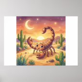 Mooie Baby Schorpioen Zodiac Wandkunst Poster (Voorkant)