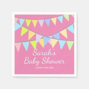 Mooie baby shower feestservetjes met eigen naam servet