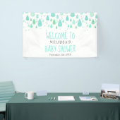 Mooie baby shower met regendruppels / strooispette spandoek (Beurs)