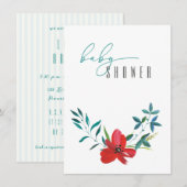 Mooie Baby shower uitnodiging Sjabloon (Voorkant / Achterkant)