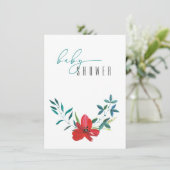 Mooie Baby shower uitnodiging Sjabloon (Staand voorkant)