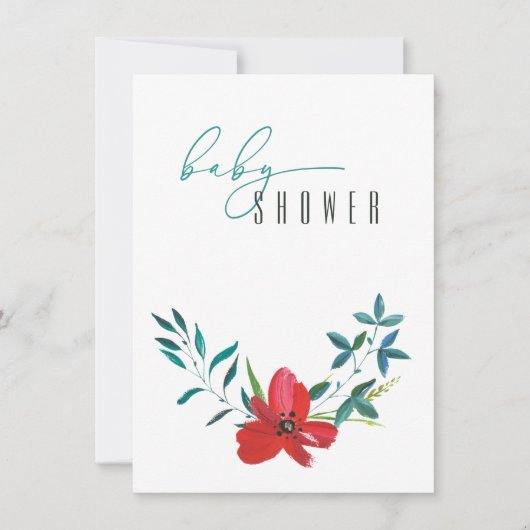 Mooie Baby shower uitnodiging Sjabloon (Voorkant)