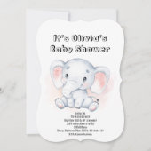 Mooie baby shower uitnodiging voor baby meisje (Voorkant)