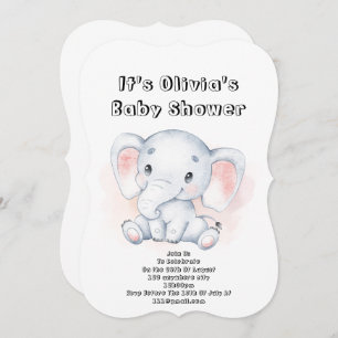 Mooie baby shower uitnodiging voor baby meisje