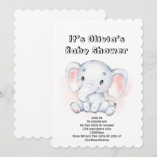 Mooie baby shower uitnodiging voor baby meisje