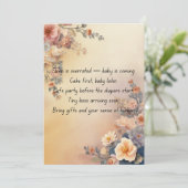 Mooie baby shower uitnodiging – Zoete welkomstfees (Staand voorkant)