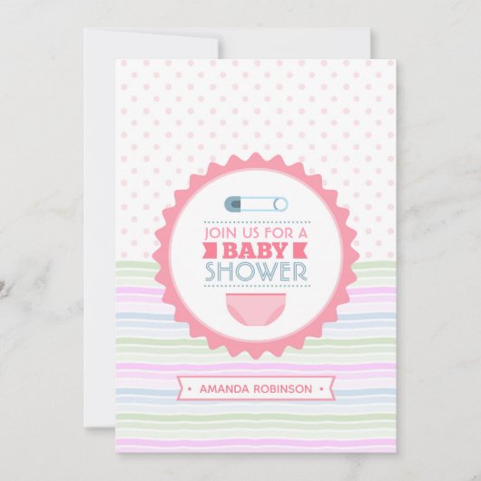 Mooie baby showers kaart (Voorkant)