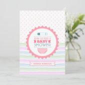 Mooie baby showers kaart (Staand voorkant)