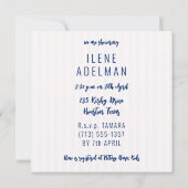 Mooie Baby showers uitnodigings Sjabloon (Achterkant)