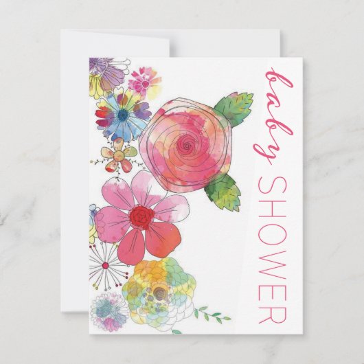 Mooie Baby showers uitnodigings Sjabloon Kaart (Voorkant)