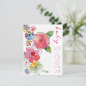 Mooie Baby showers uitnodigings Sjabloon Kaart (Staand voorkant)