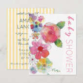 Mooie Baby showers uitnodigings Sjabloon Kaart (Voorkant / Achterkant)