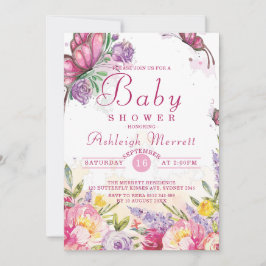 Mooie Baby showers vlinder waterverf Kaart