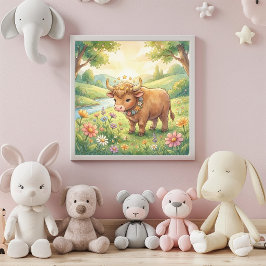 Mooie Baby Stier Dierenriem Muur Kunst Poster