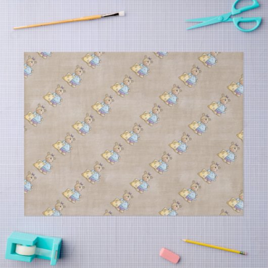 Mooie Baby Teddy Bear Tissuepapier (Craft)