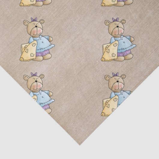 Mooie Baby Teddy Bear Tissuepapier (Detail)