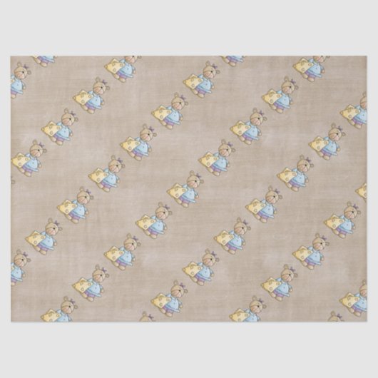 Mooie Baby Teddy Bear Tissuepapier (Voorkant)