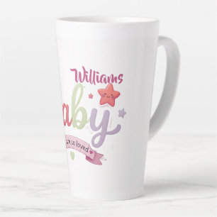 Mooie baby typografie – Je wordt zo bemind Latte Mok
