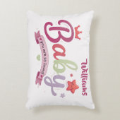 Mooie baby-typografie op maat accent kussen (Voorkant(Verticaal))