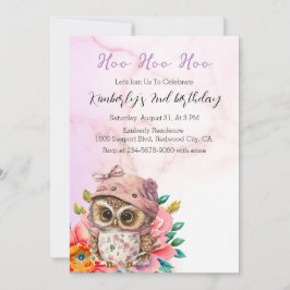 Mooie baby uil kaart