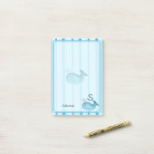 Mooie Baby Walvis Blauwe Strepen Post-It Notities Post-it® Notes (Op bureau)