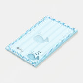 Mooie Baby Walvis Blauwe Strepen Post-It Notities Post-it® Notes (Schuin)