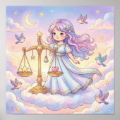 Mooie Baby Weegschaal Zodiac Muur Kunst Poster (Voorkant)