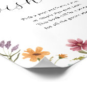 Mooie Baby Wensen Baby Shower Gastboek Handtekenin Poster (Hoek)