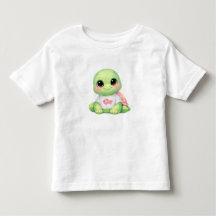 Mooie baby zeeschildpad Kawaii kinder T-shirt