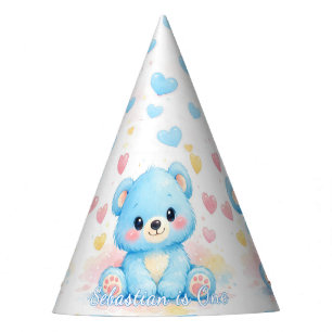 Mooie Babyberen Blauwe Verjaardag Pastel Feesthoed Feesthoedjes
