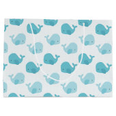 Mooie babyblauwe walvissen groot cadeauzakje (Achterkant)