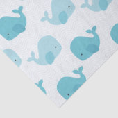 Mooie babyblauwe walvissen tissuepapier (Detail)