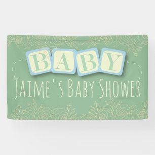 Mooie Babyblokken Jongens Baby Shower Spandoek