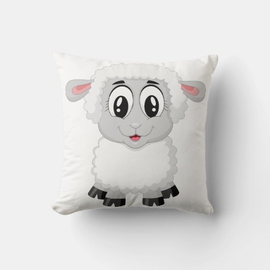 Mooie babyboerderijlam kussen (Voorkant)