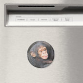 Mooie babychimpansee foto magneet (Insitu (Vaatwasser))