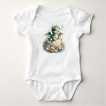 Mooie Babydraak Uitbroedend Fantasie Babyrompertje