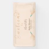 Mooie babyduif babyshower banner (Verticaal)