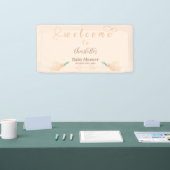 Mooie babyduif babyshower banner (Beurs)