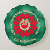 Mooie babyfamilie mijlpaal 12 foto collage krans rond kussen (Achterkant)