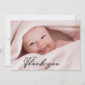 Mooie Babyfoto Bedankkaart (Voorkant)