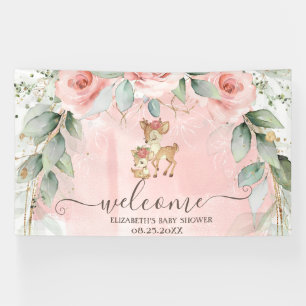 Mooie babyherten roze rozen spandoek