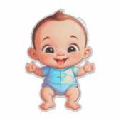 Mooie babyjongen sticker (Voorkant)