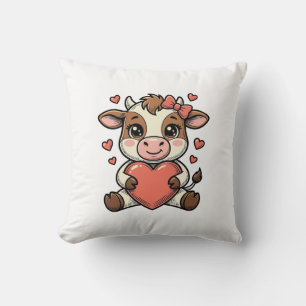Mooie babykoe met hart vintage gravure shirt kussen