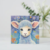 Mooie Babylammetje Kaart (Staand voorkant)