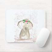 Mooie babyolifant aquarel muismat (Met muis)