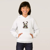 Mooie Babypanda die Bamboe Eet Kids Pullover (Voorkant volledig)