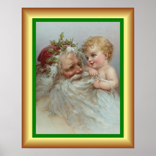 Mooie Baby's Eerste Kerstmis, Sinterklaas ~ Poster (Voorkant)